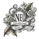 last name written tattoo design idea