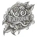 last name written tattoo design idea