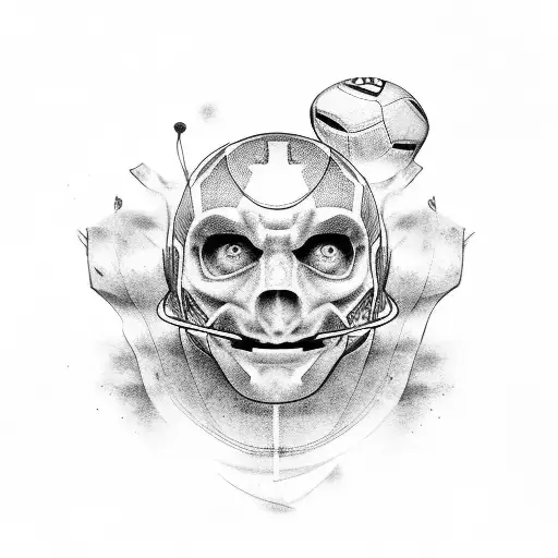 father 2 son with football and rock tattoo design idea