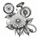 Dandelion and stethoscope   tattoo design idea
