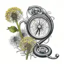 Dandelion and stethoscope   tattoo design idea