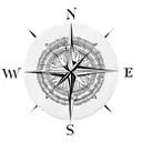 compass blended with a old analog watch with roman numbers  tattoo design idea