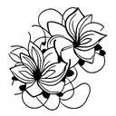gemini flower  tattoo design idea