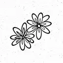 gemini flower  tattoo design idea