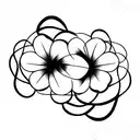 gemini flower  tattoo design idea