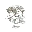 Mike and Will from Stranger things inside tattoo design idea