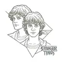 Mike and Will from Stranger things inside tattoo design idea
