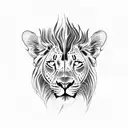 Africa outlined tattoo with a lion, leopard, black rhinoceros, African bush elephant, and African buffalo and zebra tattoo design idea