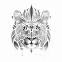 Africa outlined tattoo with a lion, leopard, black rhinoceros, African bush elephant, and African buffalo and zebra tattoo design idea