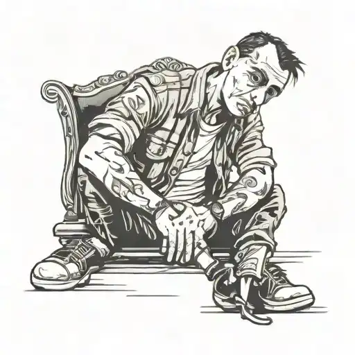 taxi driver sit alone tattoo design idea