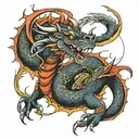 Dragon wrapped turbo tattoo design idea