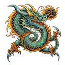 Dragon wrapped turbo tattoo design idea