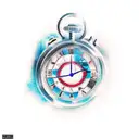 broken stopwatch tattoo design idea