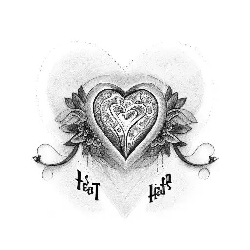 heart with Lucas name tattoo design idea