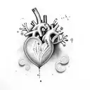 heart with Lucas name tattoo design idea