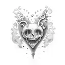 heart with Lucas name tattoo design idea