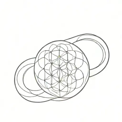 flower of life tattoo and fibonacci sequence tattoo design idea