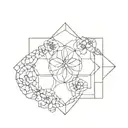 flower of life tattoo and fibonacci sequence tattoo design idea