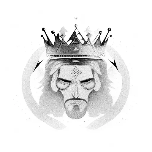 King Is crowned tattoo design idea