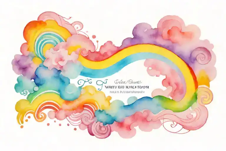 rainbow tattoo design idea