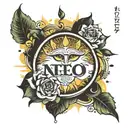 SONNE TEXT tattoo design idea