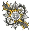 SONNE TEXT tattoo design idea