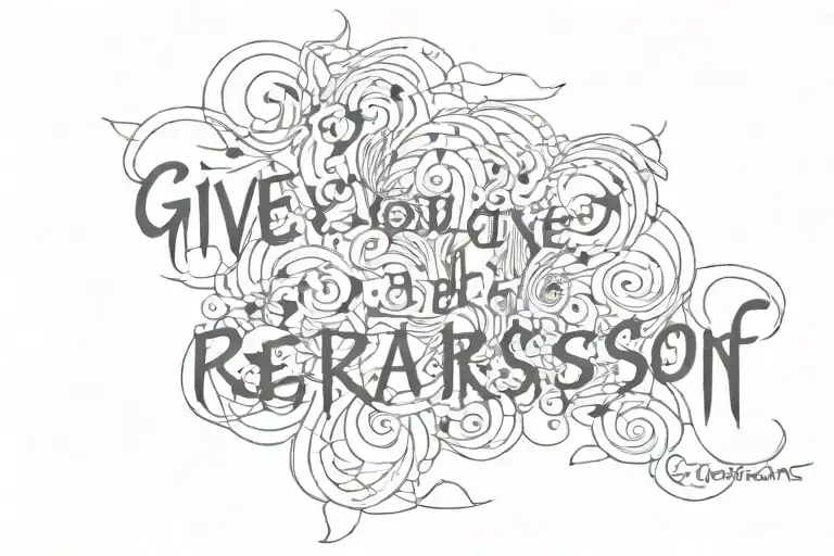 give yourself a reason  tattoo design idea