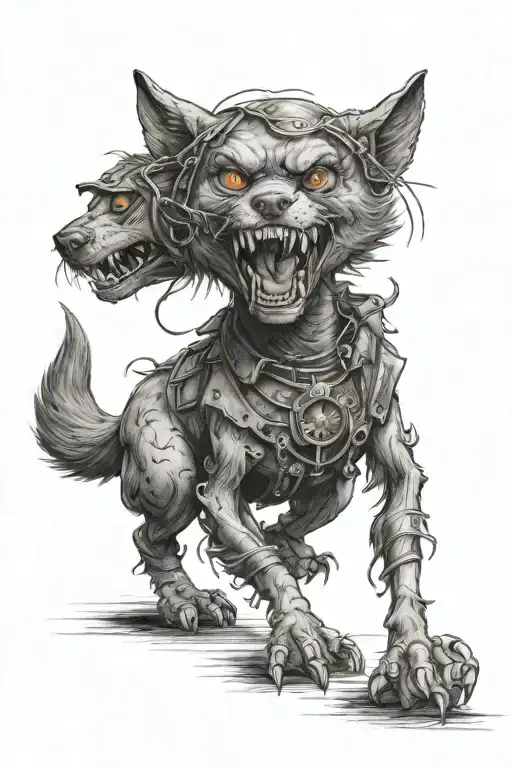 the death wolf in the movie puss in boots 2 tattoo design idea