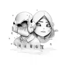 the words "but i miss you and i hate you" tattoo design idea