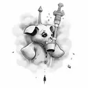 the words "but i miss you and i hate you" tattoo design idea