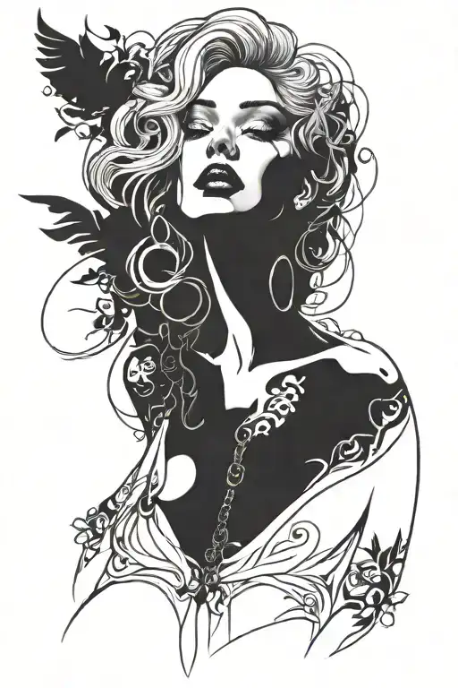 chic art sexy tattoo design idea