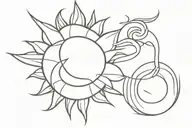 sun and consistency commitment discipline tattoo design idea