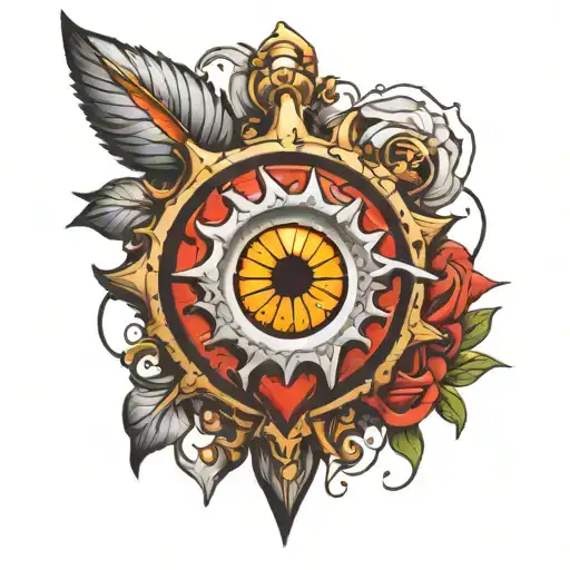 Eye of donquixote rosinante corazon in One Piece tattoo design idea