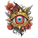 Eye of donquixote rosinante corazon in One Piece tattoo design idea
