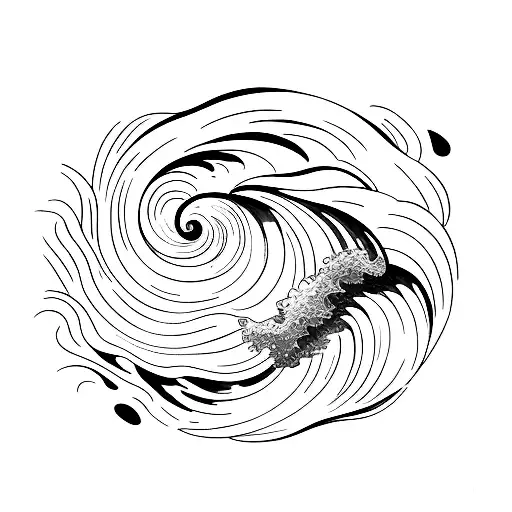 Ocean Wave tattoo design idea
