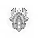 Hamsa Symbol tattoo design idea