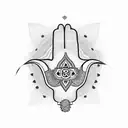 Hamsa Symbol tattoo design idea