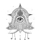 Hamsa Symbol tattoo design idea