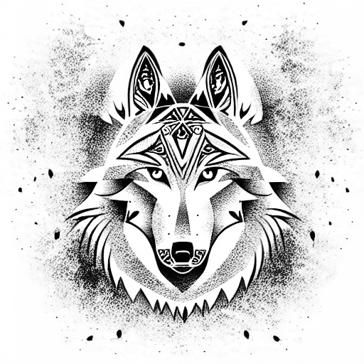 Wolf tattoo design idea