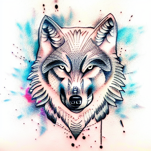 Wolf tattoo design idea