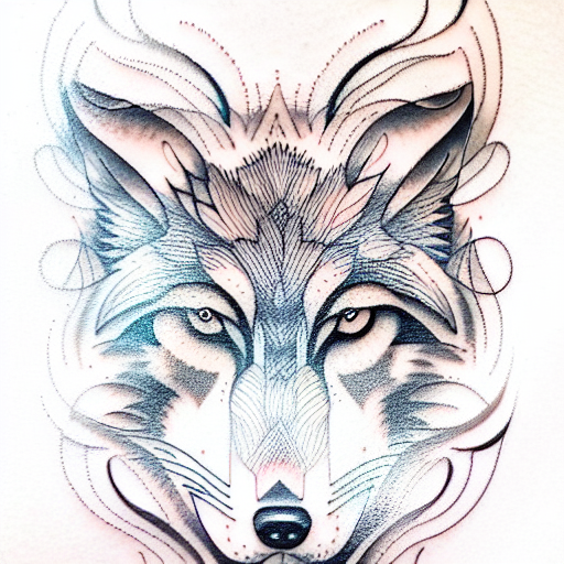 Wolf tattoo design idea