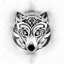 Wolf tattoo design idea