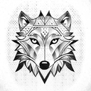 Wolf tattoo design idea
