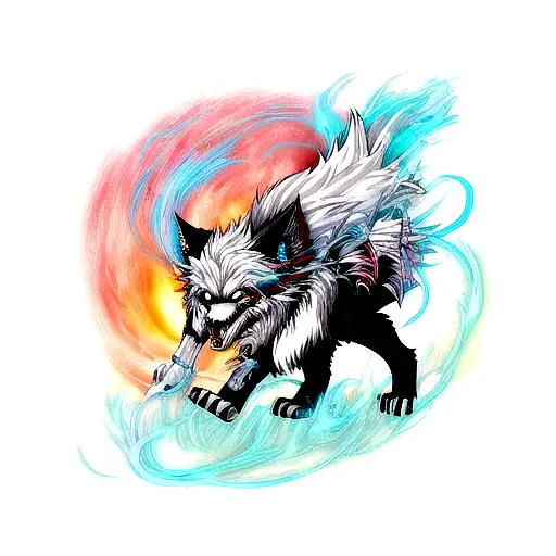 fenrir tattoo design idea
