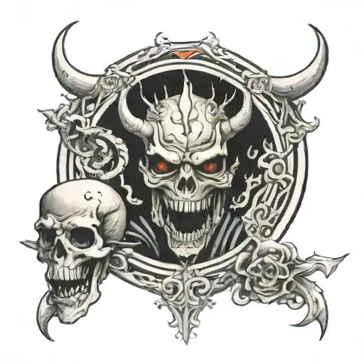 heavens gate devil tattoo design idea