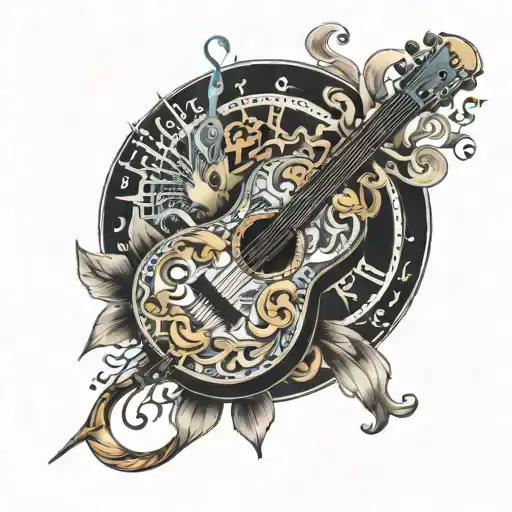 instrument tattoo design idea