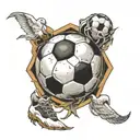 soccer ball heaven gates tattoo design idea