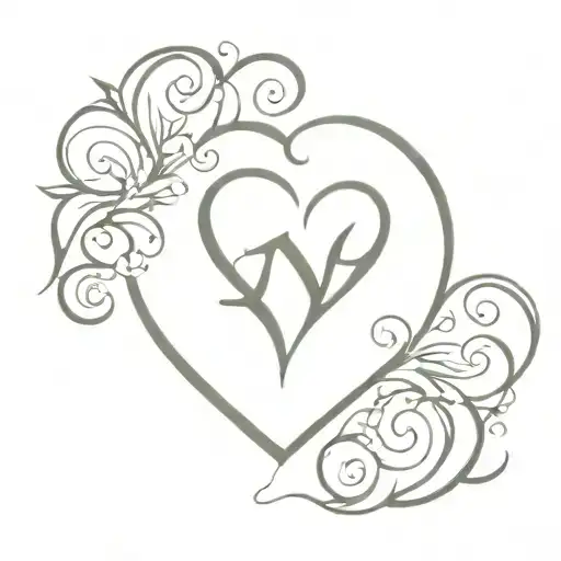 cladda design with initial b inside heart tattoo design idea