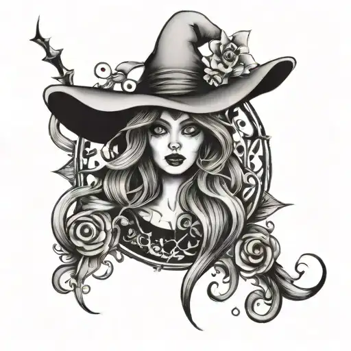 witchy pretty shapes tattoo design idea