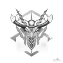 gladiator, taurus constellation  tattoo design idea